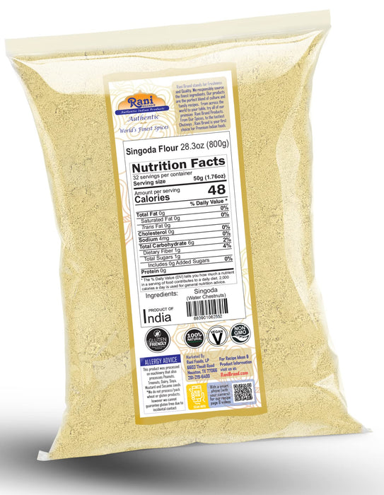 Rani Singoda Flour (Chetsnut Flour) 28oz (800g) ~ All Natural | Vegan | Gluten Friendly | NON-GMO | Kosher | Indian Origin