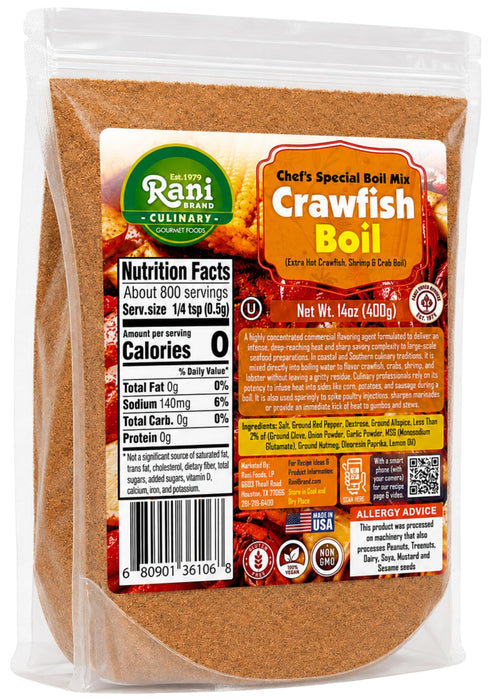 Rani Crawfish Boil (Extra Hot Crawfish, Shrimp & Crab Boil) 14oz (400g) ~ Gluten Free | NON-GMO | Kosher | Vegan | Product of USA