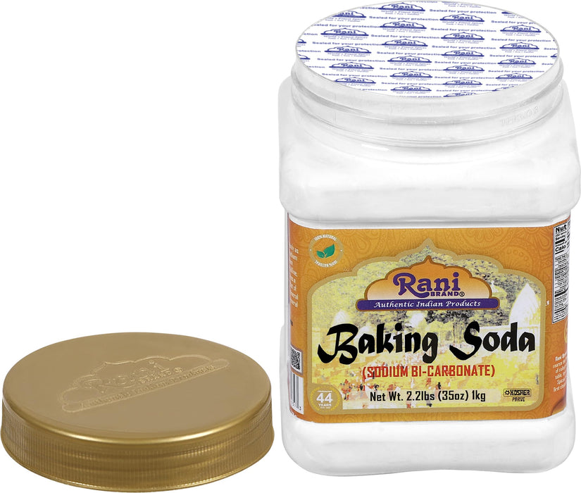Rani Baking Soda (SODIUM BI-CARBONATE) 35oz (2.2lbs) 1kg PET Jar ~ Used for cooking, NON-GMO | Kosher | Indian Origin | Gluten Friendly