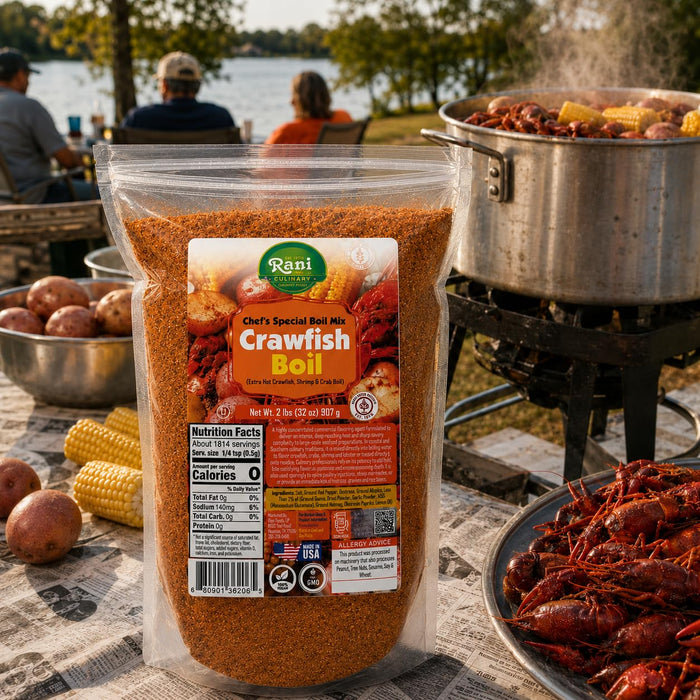 Rani Crawfish Boil (Extra Hot Crawfish, Shrimp & Crab Boil) 32oz (2lbs) 908g ~ Gluten Free | NON-GMO | Kosher | Vegan | Product of USA