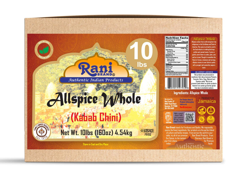 Rani Allspice (Kabab Chini) Whole Spice 160oz (10lbs) 4.54kg Bulk Box ~ All Natural | Vegan | Gluten Friendly | NON-GMO | Kosher | Product of Jamaica