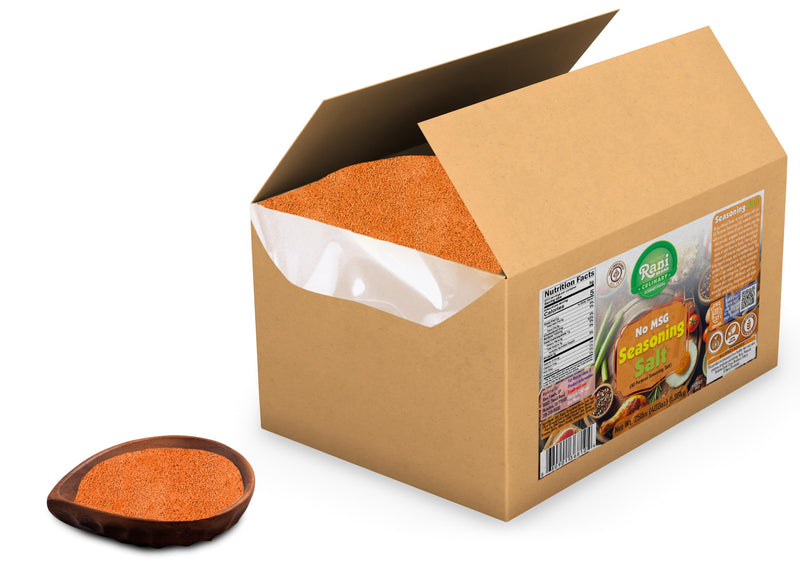 Rani No MSG Seasoning Salt (All Purpose Seasonign Salt) 400oz (25lbs) 11.36kg Bulk Box ~ All Natural | Gluten Friendly | NON-GMO | Kosher | Vegan | Product of USA