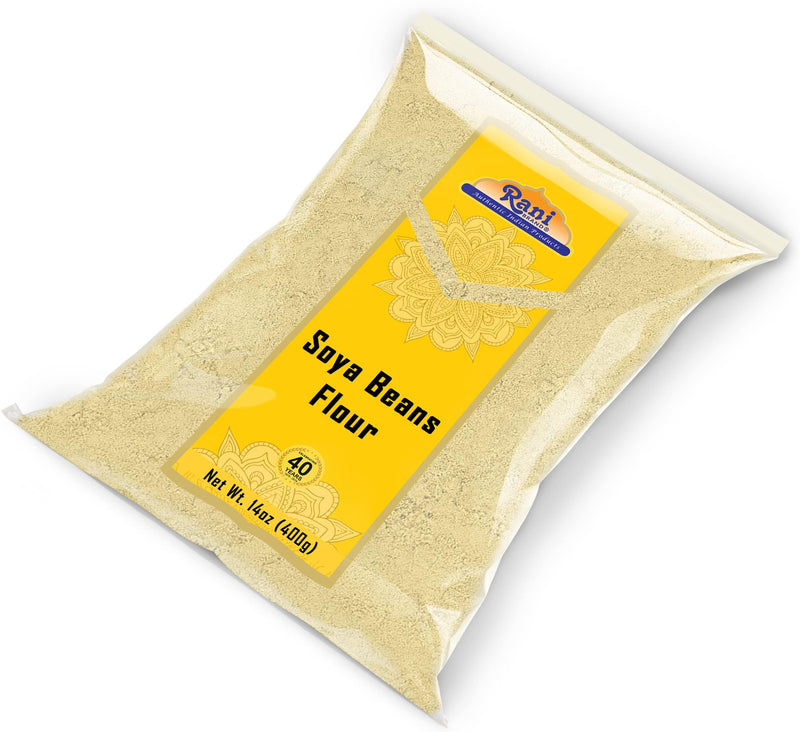 Rani Soya Beans Flour (Soy flour) 14oz (400g) ~ All Natural | Vegan | Gluten Friendly | NON-GMO | Indian Origin