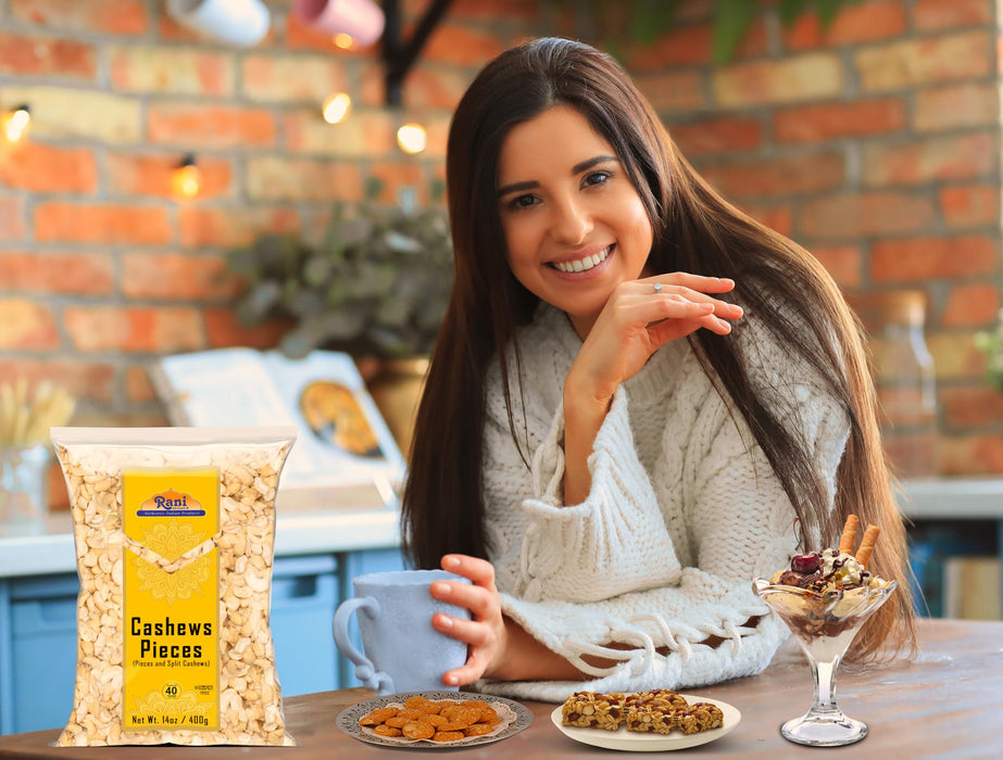 Rani Raw Cashews Halves and Pieces (uncooked, unsalted) 14oz (400g) ~ All Natural, No Preservatives | Vegan | NON-GMO | Kosher | Gluten Friendly