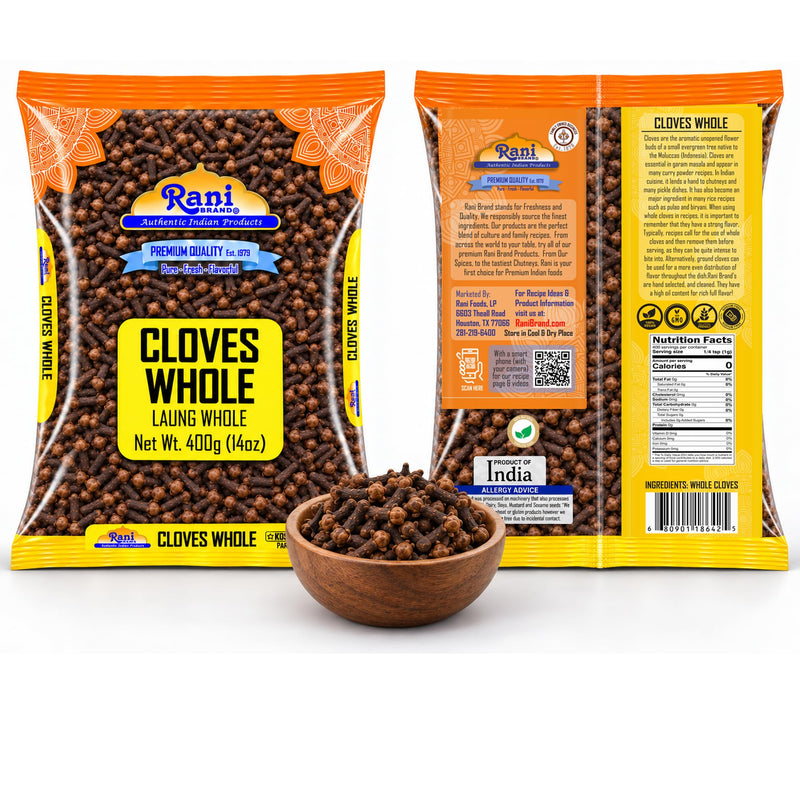 Rani Cloves Whole (Laung) 14oz (400g) Great for Food, Tea, Pomander Balls and Potpourri, Hand Selected, Spice ~ All Natural | NON-GMO | Kosher | Vegan