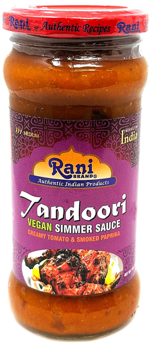 Rani Tandoori Curry Vegan Simmer Sauce (Creamy Tomato & Smoked Paprika) 14oz (400g) Glass Jar, Pack of 5 +1 FREE ~ Easy to Use | Vegan | No Colors | All Natural | NON-GMO | Gluten Free | Indian Origin