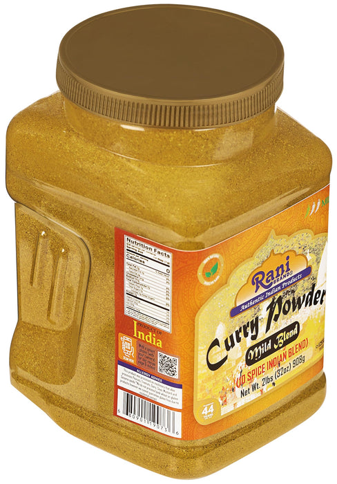 Rani Curry Powder Mild Natural 10-Spice Blend 32oz (2lbs) 908g Bulk PET Jar ~ Salt Free | NO Chili or Peppers | Vegan | No Colors | Kosher | Gluten Friendly