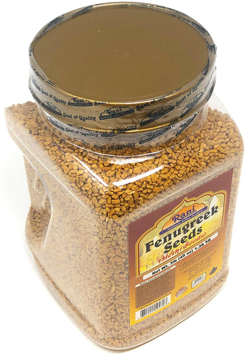 Rani Fenugreek (Methi) Seeds Whole 3lb (49oz) 1.38kg Bulk PET Jar, Trigonella foenum graecum ~ All Natural | Vegan | Gluten Friendly | Non-GMO | Kosher | Indian Origin, used in cooking & Ayurvedic