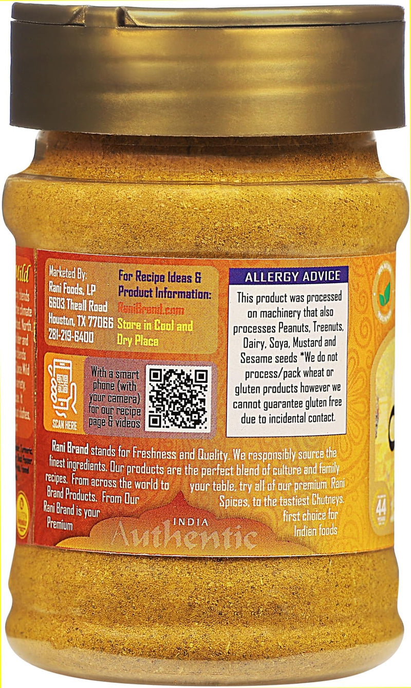 Rani Curry Powder Mild (10-Spice Authentic Indian Blend) 3oz (85g) PET Jar, Pack of 12 ~ All Natural | Salt-Free | NO Chili or Peppers | Vegan | Gluten Friendly | NON-GMO | Kosher | Indian Origin