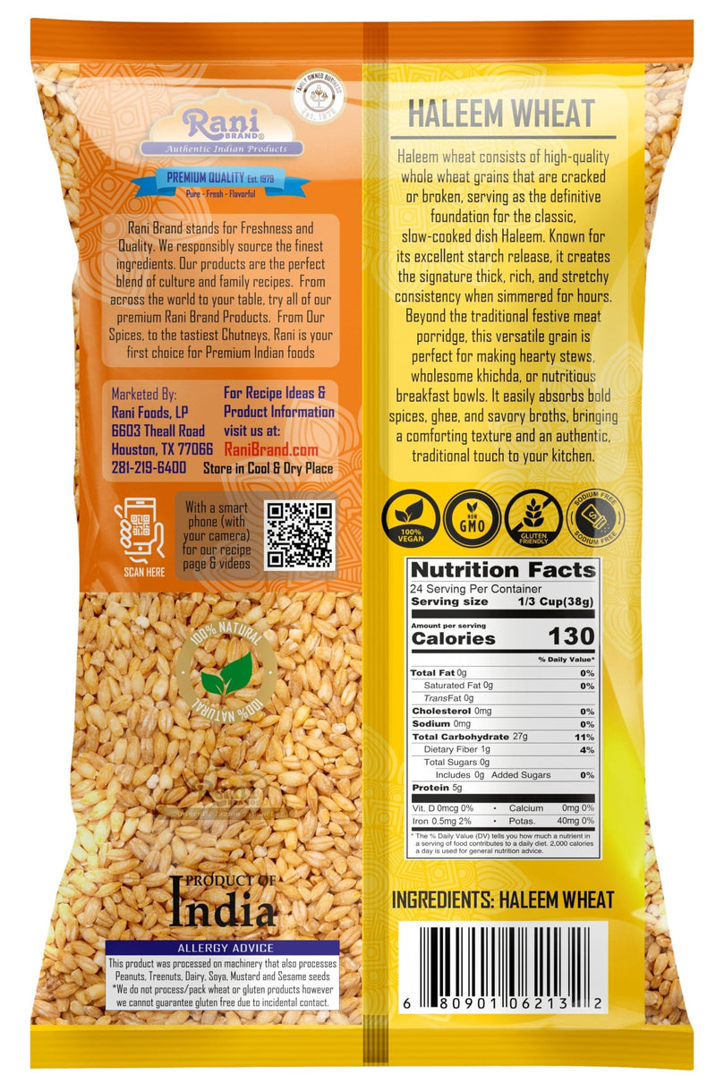 Rani Haleem Wheat 32oz (2lbs) 908g ~ All Natural | Vegan | Gluten Friendly | NON-GMO | Kosher | Indian Origin