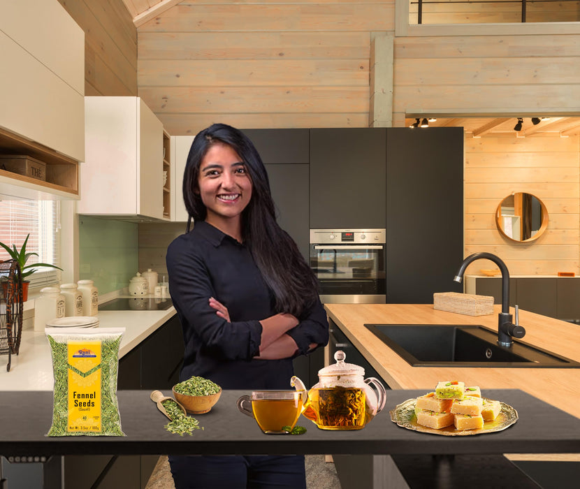 Rani Fennel Seeds (Saunf Sabut) Whole Spice 3.5oz (100g) All Natural ~ Gluten Friendly | NON-GMO | Kosher | Vegan | Indian Origin