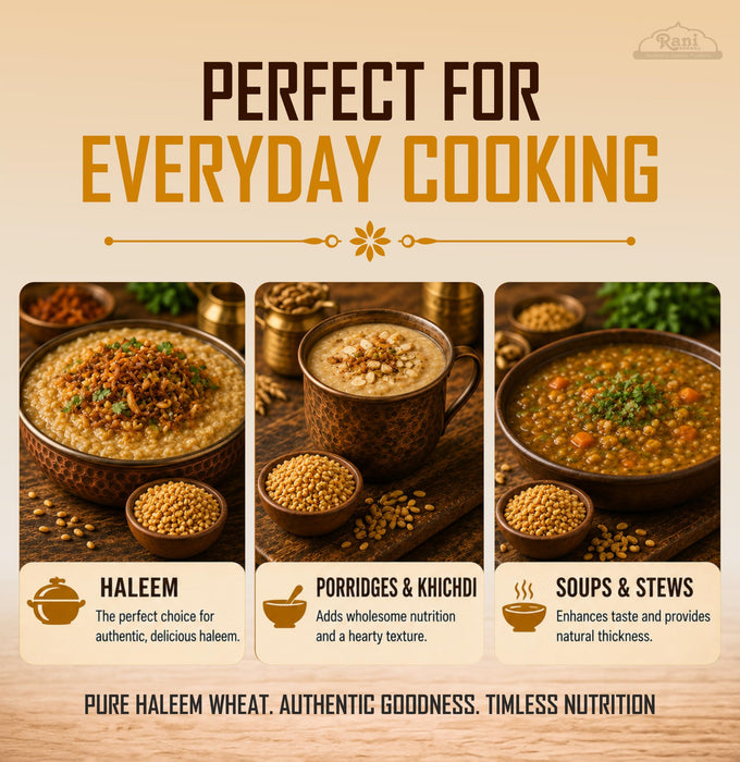 Rani Haleem Wheat 64oz (4lbs) 1.81kg Bulk ~ All Natural | Vegan | Gluten Friendly | NON-GMO | Kosher | Indian Origin