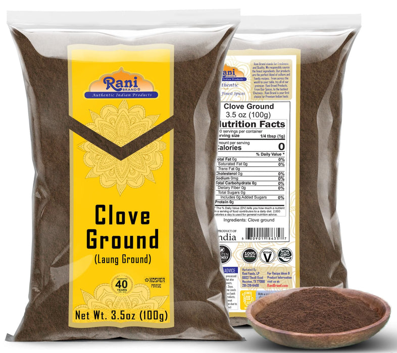 Rani Cloves Powder (Laung) Indian Spice 3.5oz (100g) ~ All Natural, Gluten Free Ingredients | NON-GMO | Kosher | Vegan | Indian Origin