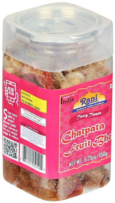 Rani Chatpata Fruit Bhel 5.25oz (150g) Vacuum Sealed, Easy Open Top, Resealable Container ~ Indian Tasty Treats | Vegan | Gluten Friendly | NON-GMO | Indian Origin