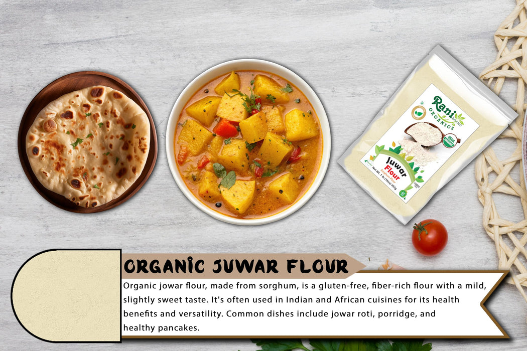 Rani Organic Juwar (Sorghum) Flour 16oz (1lb) 454g ~ All Natural | Vegan | Gluten Friendly | NON-GMO | Indian Origin | USDA Certified Organic