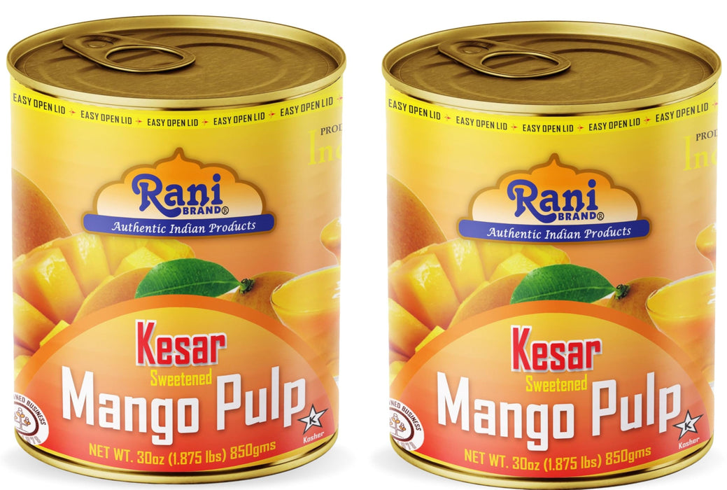 Rani Mango Pulp Puree (Kesar Sweetened) {3 Sizes Available)