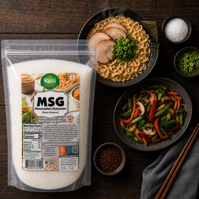 Rani MSG (Monosodium Glutamate) 32oz (2lbs) 908g ~ Gluten Free | NON-GMO | Kosher | Vegan | Product of Vietnam