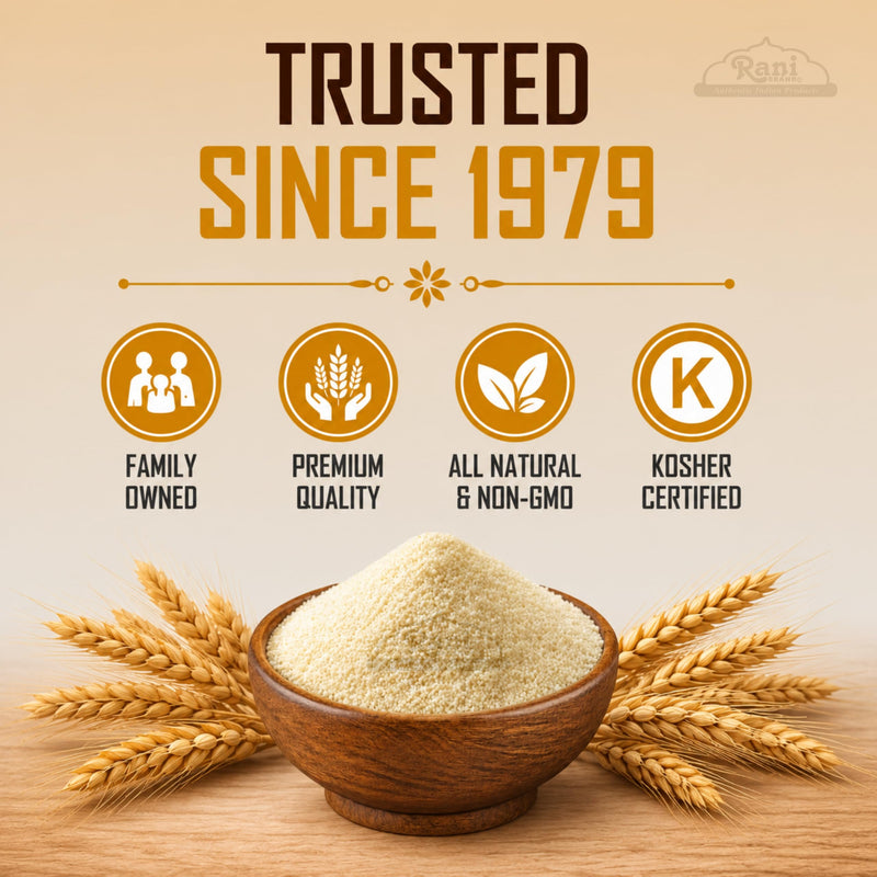 Rani Roasted Upma Rava 64oz (4lbs) 1.81kg Bulk ~ All Natural | Vegan | NON-GMO | Kosher | Indian Origin