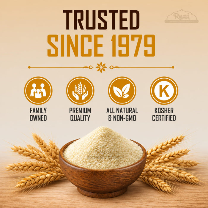 Rani Roasted Upma Rava 64oz (4lbs) 1.81kg Bulk ~ All Natural | Vegan | NON-GMO | Kosher | Indian Origin