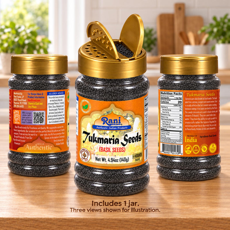 Rani Tukmaria  (Natural Holy Basil Seeds) {4 Sizes Available}