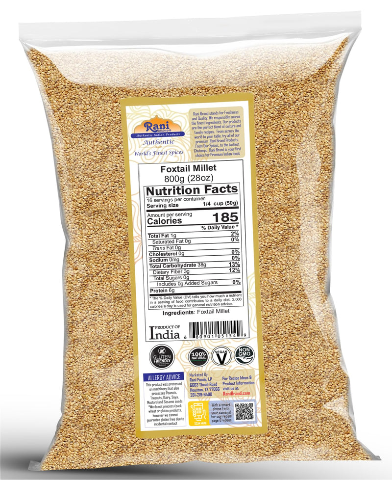 Rani Foxtail Millet Polished {3 Sizes Available}