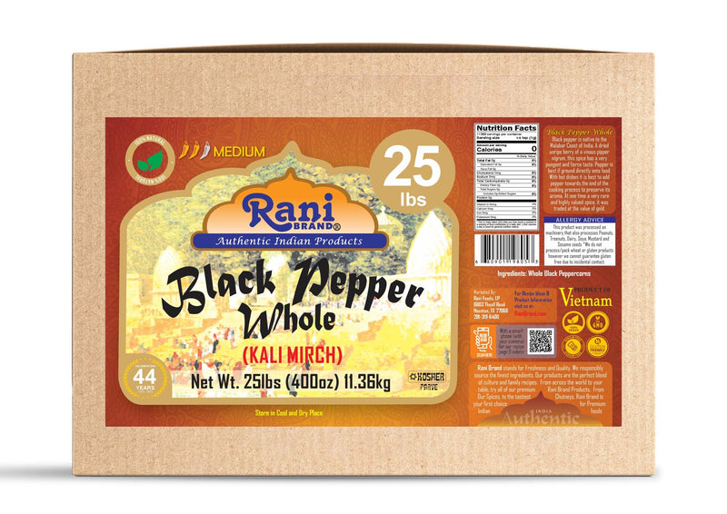 Rani Black Pepper Whole MG-1 {10 Sizes Available}