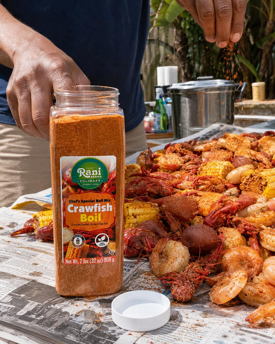Rani Crawfish Boil (Extra Hot Crawfish, Shrimp & Crab Boil) 32oz (2lbs) 908g PET Jar ~ Gluten Free | NON-GMO | Kosher | Vegan | Product of USA