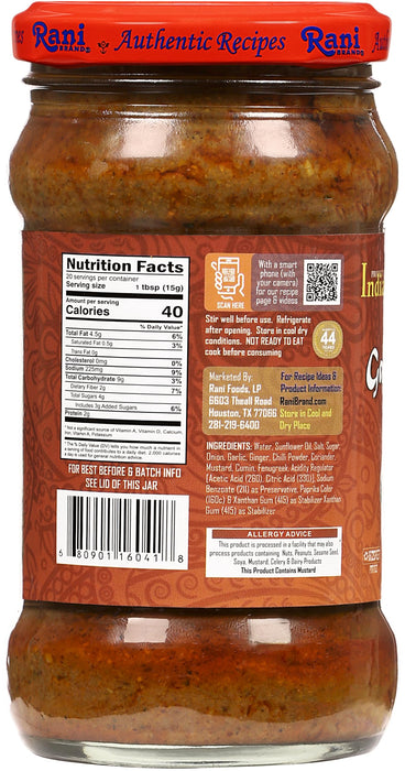 Rani Garam Masala Curry Spice Paste 10.5oz (300g) Glass Jar ~ No Colors | All Natural NON-GMO | Kosher | Vegan | Gluten Free | Indian Origin