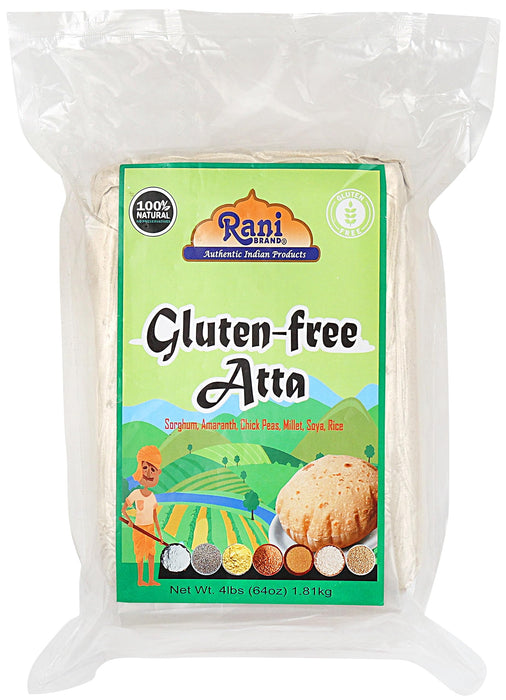 Rani Gluten Free Atta (Sorghum, Amaranth, Chick Peas, Millet, Soya, Rice) 64oz (4lbs) 1.81kg Bulk ~ All Natural | Vegan | Gluten Gree | NON-GMO | Indian Origin