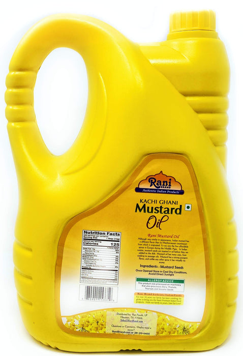 Rani Mustard Oil (Kachi Ghani) 169 Ounce (5 Liter) NON-GMO | Gluten Free | Kosher | Vegan | 100% Natural