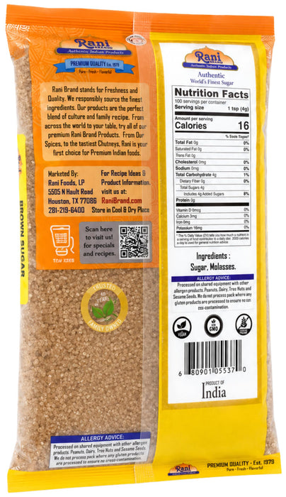 Rani Brown Sugar 14oz (400g) ~ All Natural | Gluten Friendly | Vegan | Non-GMO | Kosher | Indian Origin