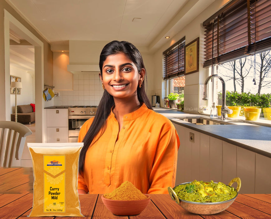 Rani Curry Powder Mild Natural 10-Spice Blend 400g (14oz) ~ Salt Free | Vegan | No Colors | Gluten Friendly | NON-GMO | Kosher | NO Chili or Peppers