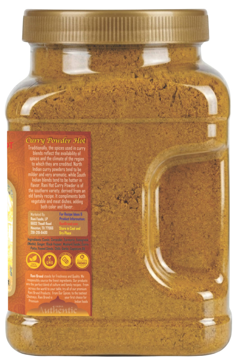 Rani Curry Powder Hot (11-Spice Authentic Indian Blend) 32oz (2lbs) 908g PET Jar ~ All Natural | Salt-Free | Vegan | No Colors | Kosher | Gluten Friendly