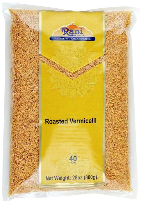 Rani Roasted Vermicelli (Roasted Wheat Noodles) 28oz (1.75lbs) 800g, Pack of 3 ~ All Natural | Vegan | NON-GMO | Indian Origin