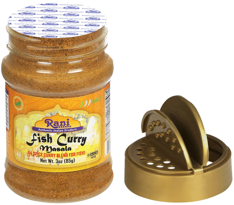 Rani Fish Curry Masala (14-Spice Curry Blend for Fish) 3oz (85g) PET Jar, Shaker Top ~ All Natural | Vegan | Kosher | Gluten Friendly | NON-GMO | Indian Origin