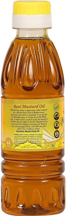 Rani Mustard Oil (Kachi Ghani) 6.76 Ounce (200ml) NON-GMO | Gluten Free | Kosher | Vegan | 100% Natural