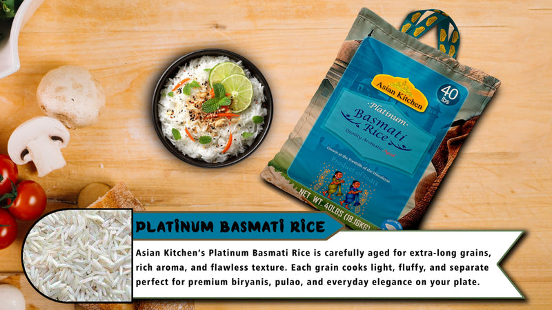 Asian Kitchen Platinum Basmati Rice Aged 24 months {4 Sizes Available}