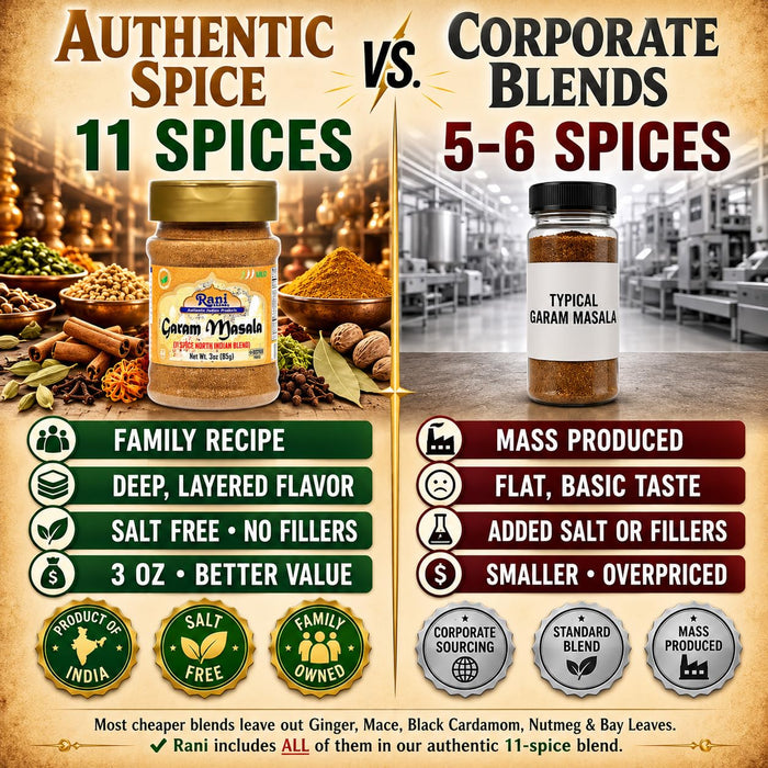 Rani Garam Masala Indian 11 Spice Blend 3oz (85g) Salt Free ~ All Natural | Vegan | Gluten Friendly | NON-GMO | No Colors | Kosher | Indian Origin