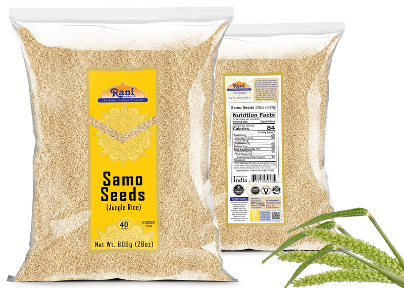 Rani Samo Seeds Whole 28oz (800g) Bulk ~ Japanese barnyard millet / Jungle Rice/Moriyo/ Samak Rice Echinochloa frumentacea ~ All Natural | Vegan | Gluten Friendly | Kosher | NON-GMO | Indian Origin