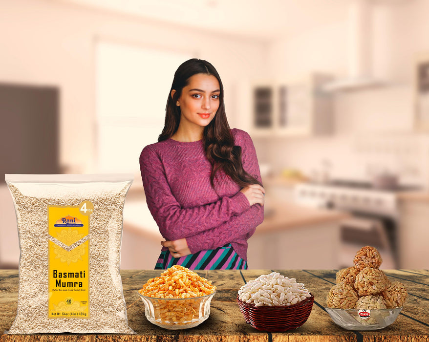 Rani Basmati Mumra (Puffed Rice) 64oz (4lbs) 1.81kg Bulk ~ All Natural | No Color | Gluten Friendly | Vegan | NON-GMO | Kosher | No Salt or fillers | Indian Origin