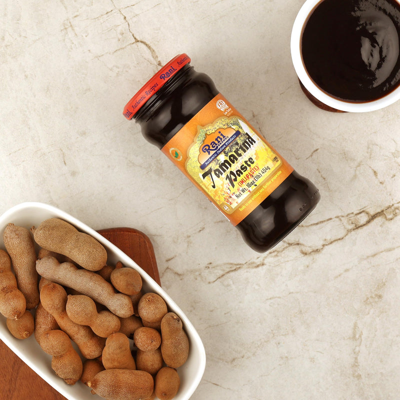 Rani Tamarind Paste Puree (Imli) 16oz (1lb) 454g Glass Jar, No added sugar ~ All Natural | Vegan | Gluten Free | No Colors | NON-GMO | Kosher | Indian Origin