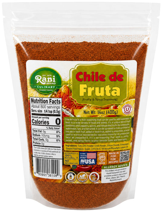 Rani Chile de Fruta (Fruity & Spicy Seasoning) 14oz (400g) ~ Gluten Free | NON-GMO | Kosher | Vegan | Product of USA