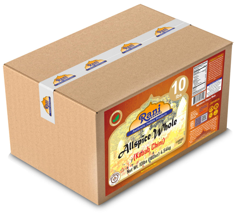 Rani Allspice (Kabab Chini) Whole Spice 160oz (10lbs) 4.54kg Bulk Box ~ All Natural | Vegan | Gluten Friendly | NON-GMO | Kosher | Product of Jamaica