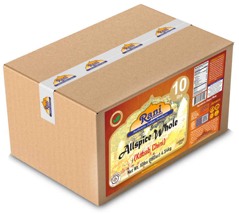 Rani Allspice (Kabab Chini) Whole Spice 160oz (10lbs) 4.54kg Bulk Box ~ All Natural | Vegan | Gluten Friendly | NON-GMO | Kosher | Indian Origin
