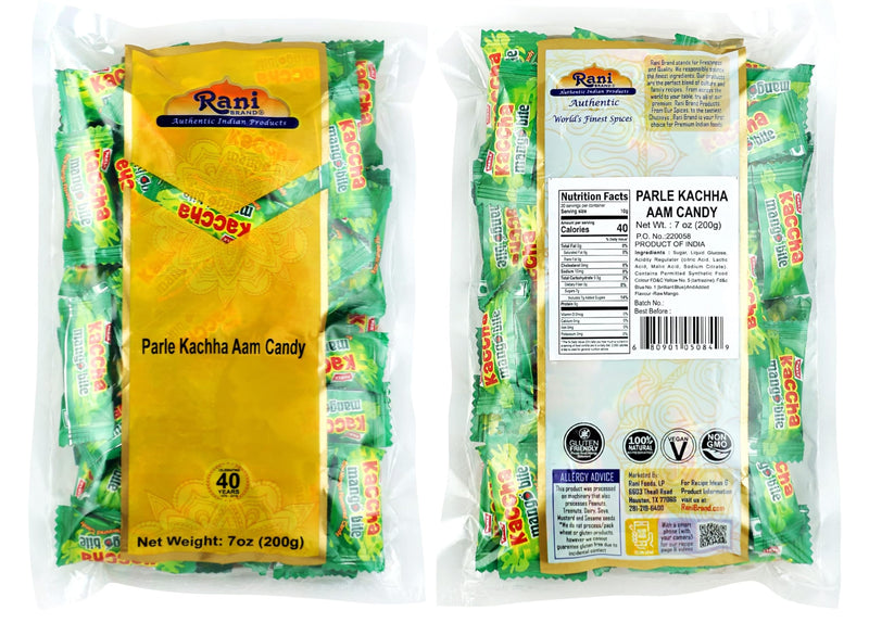 Rani Assorted Candies 7oz (200g) Pack of 6, Mango Bite, Kachha Aam, Kismi, Pulse Green, Hajmola, Center Fruits Candy ~ Indian Tasty Treats | Vegan | Gluten Friendly | NON-GMO | Indian Origin