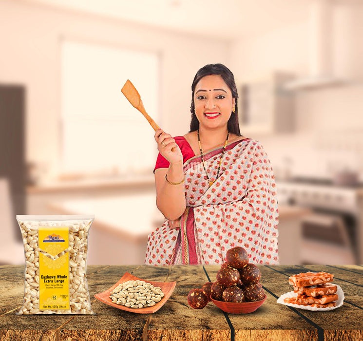 Rani Raw Cashews Whole W180 Extra Large (uncooked, unsalted) 14oz (400g) ~ All Natural, No Preservatives | Vegan | NON-GMO | Kosher | Gluten Friendly