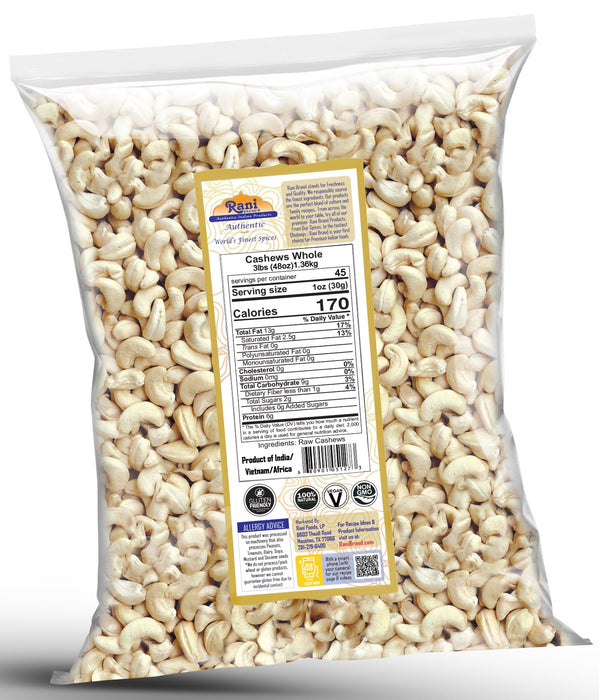 Rani Cashews Whole {5 Sizes Available}