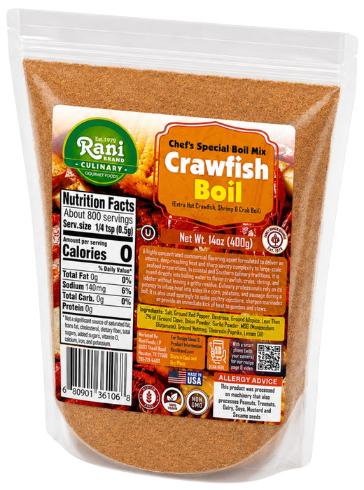 Rani Crawfish Boil (Extra Hot Crawfish, Shrimp & Crab Boil) 14oz (400g) ~ Gluten Free | NON-GMO | Kosher | Vegan | Product of USA