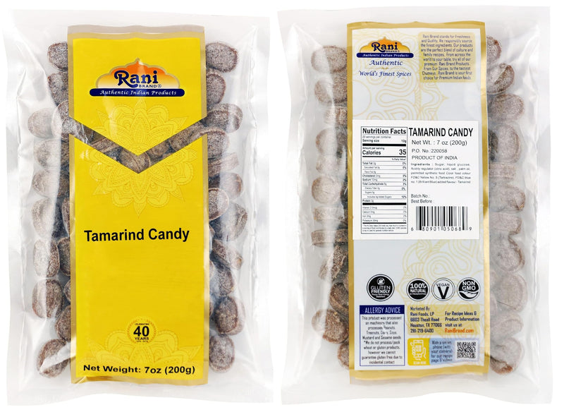 Rani Assorted Candies 7oz (200g) Pack of 6, Cola, Kachi Kerry, Kala Khatta, Tamarind, Pineapple, Mango Mood Candy ~ Indian Tasty Treats | Vegan | Gluten Friendly | NON-GMO | Indian Origin