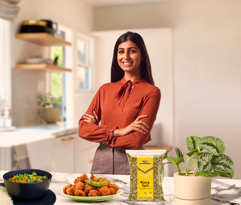 Rani Moong Split (Split Mung Beans with Skin) Lentils Indian 14oz (400g) ~ All Natural | Gluten Friendly | Non-GMO | Kosher | Vegan | Indian Origin